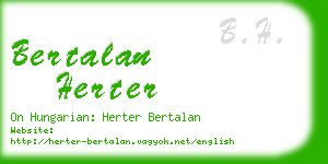 bertalan herter business card